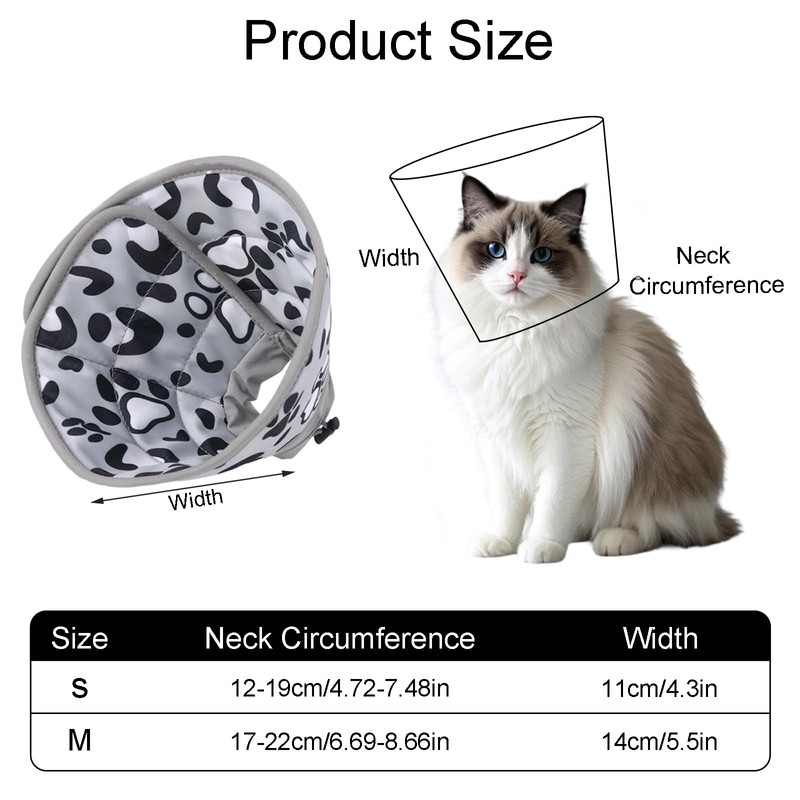 1PCS Cat Cone Collar Cat Cones to Stop Licking Adjustable