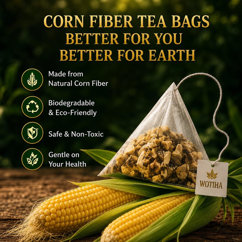 WOTIHA 150 Premium Ginger Tea Bags, 100% Pure Ginger Root,