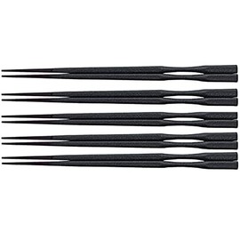 J-kitchens PBT Chopsticks Set of 5 Pairs 8.9 inches (22.5 cm) Pestle-shaped Takushima Spatula, Gray Dry-Lacquer, Made in Japan