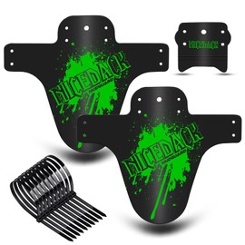 NICEDACK Bike Fender, Adjustable MTB Mud Guard, Front and Rear Compatible Mudguards, Fits 650B 20" 26" 27.5" 29 inch Fat Tire Bikes and All Disc Brake Bicycles (Matte Surface,Green)