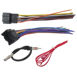 Upgraded Radio Wiring Harness w/Antenna Adapter, Stereo CD Player Receiver Wire Cable Adapter Fits for 2006-2011 Chevy HHR
