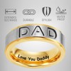 Willis Judd Mens DAD Titanium 8mm Ring Engraved Love You