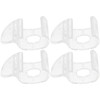 Corhad 4pcs Cordless Shade Handles for Roller Window Shades Transparent