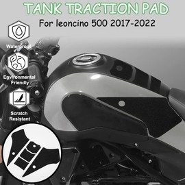 Lorababer Motorcycle Anti-Slip Waterproof Fuel Oil Tank Traction Pads Gas Tank Decal Sticker Knee Grip Compatible with B-enelli leoncino 500 2017 2018 2019 2020 2021 2022