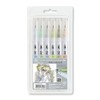 Kuretake ZIG RB-6000AT/6VH Brush Pen, Clean Color, Real Blush, 6 Colors, Pale Color, Cold