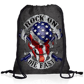 style3 USA Rock On The Fast Backpack Bag Gym Bag Sports Bag