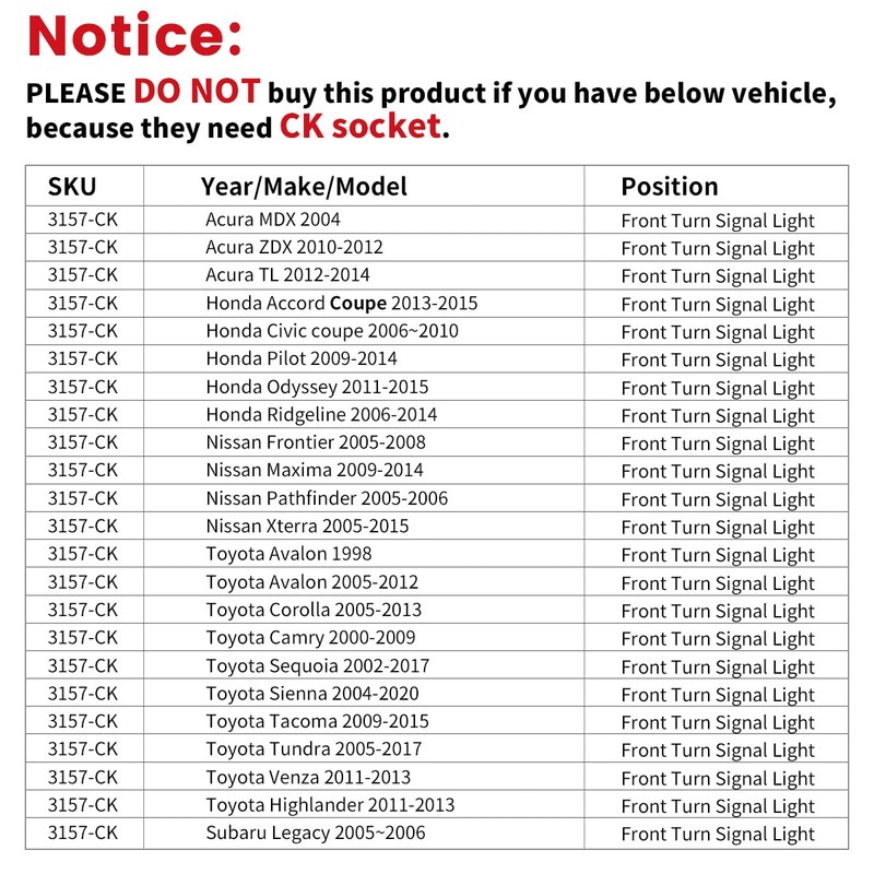 LASFIT 3157 Switchback LED Bulb, 3057 4157 White Amber T3