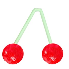 Fruidles Twin Cherry Lollipops, Hard Candy Suckers, Non-GMO, Individually Wrapped (24-Pack)