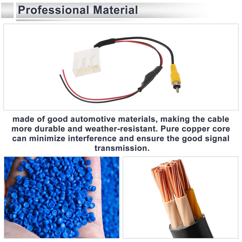RATCHROLL Rear View Camera Adapter Wire Harness Cable for Toyota