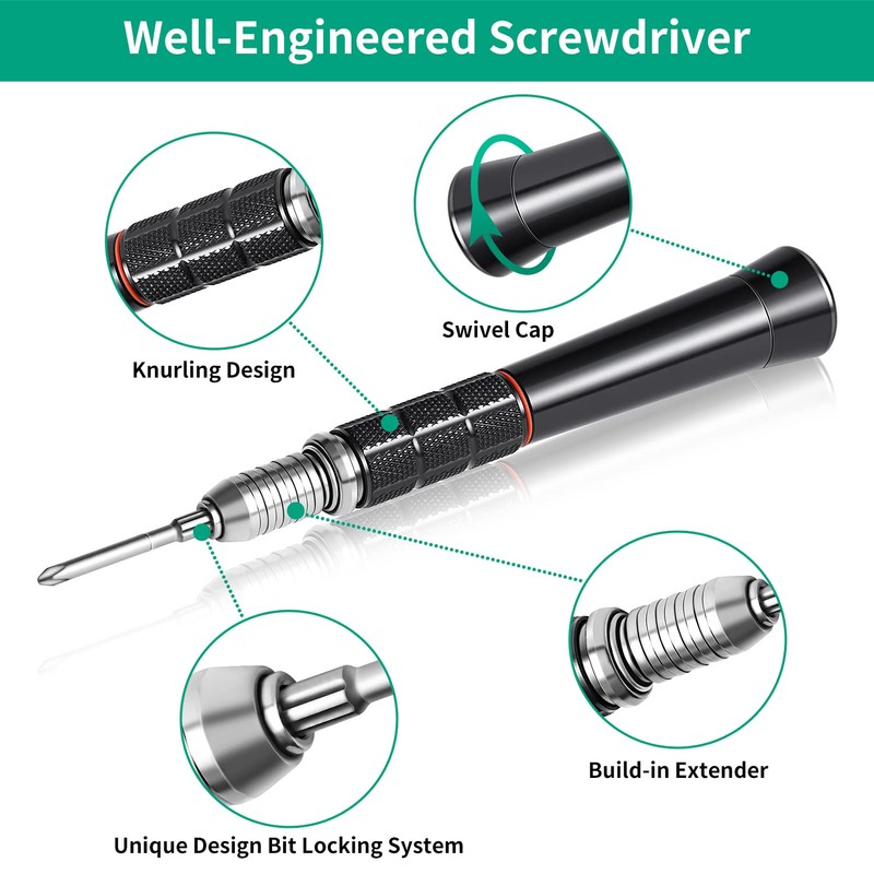 Nanch Precision Screwdriver Set,Premium Ergonomic Screwdriver with 55 High Strength