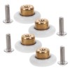 WOONEKY Bathroom Accessories 4pcs Curved Shower Door Roller Replacement Parts