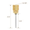 MEASUREMAN Brass Gauge Adaptor 1/4NPT Female，2-1/2 OAL x 1-2/5" x