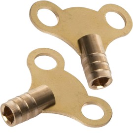 Radiator Bleed Valve Key - Clock Style for Bleeding and Venting Air Vent Valves Solid Brass (2)