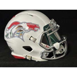 Denver Broncos Mexico Tribute, Los Broncos Mini Helmets With Reflective Visor