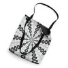 Starlight Speeding Mid-Century Pattern Black On White Tote Bag