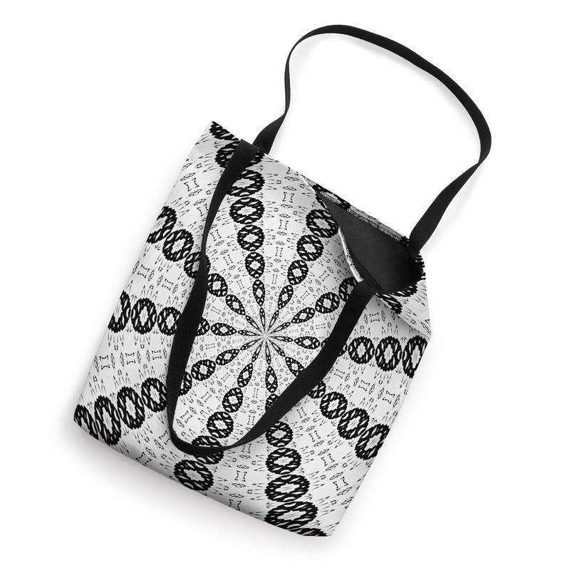 Starlight Speeding Mid-Century Pattern Black On White Tote Bag