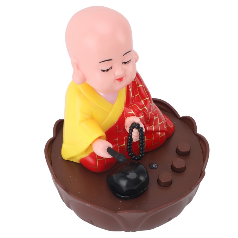 Musical Nodding Monk Figurine Decoration Moving Head Buddha Statue with
