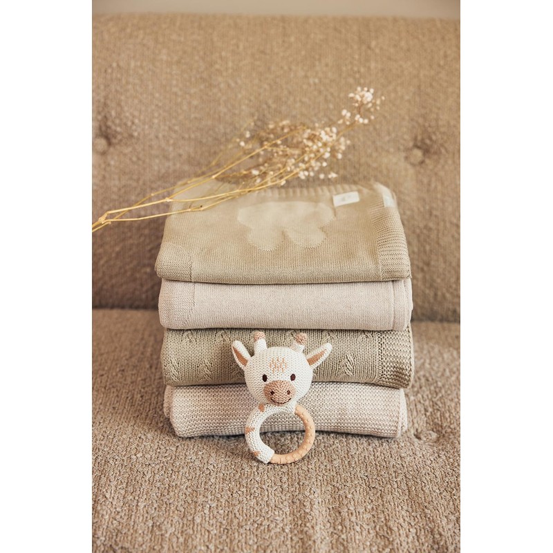 Jollein 516-511-67087 Babydecke Strick - Miffy Olive (75x100 cm)