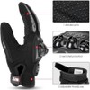 KEYSDEX Full-Finger Motorcycle Gloves, Men & Women, Black, Large