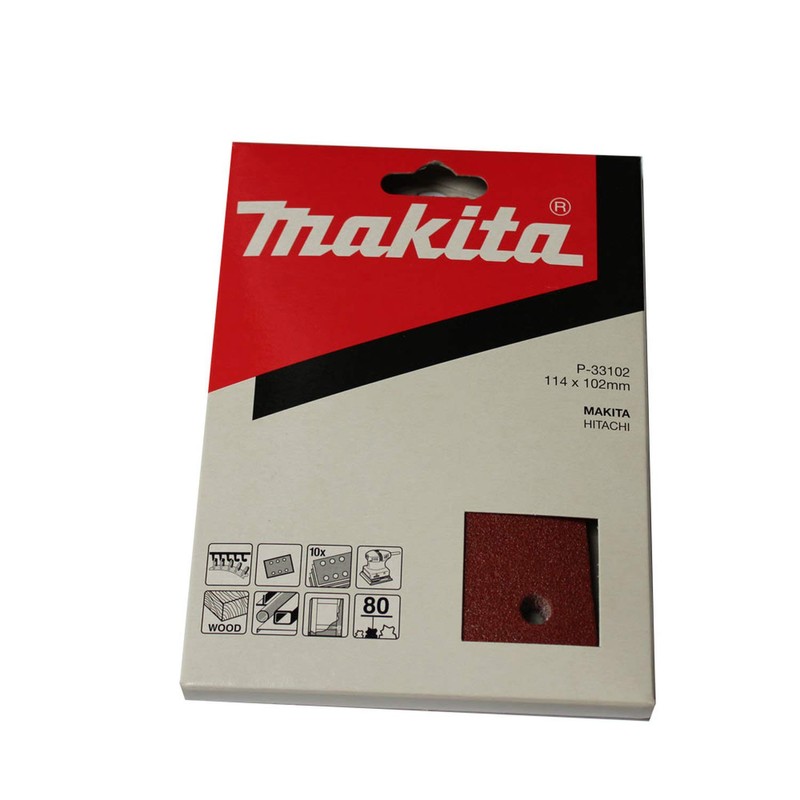 Makita Velcro Sanding Strips 114 x 102 Grit 40 (Pack