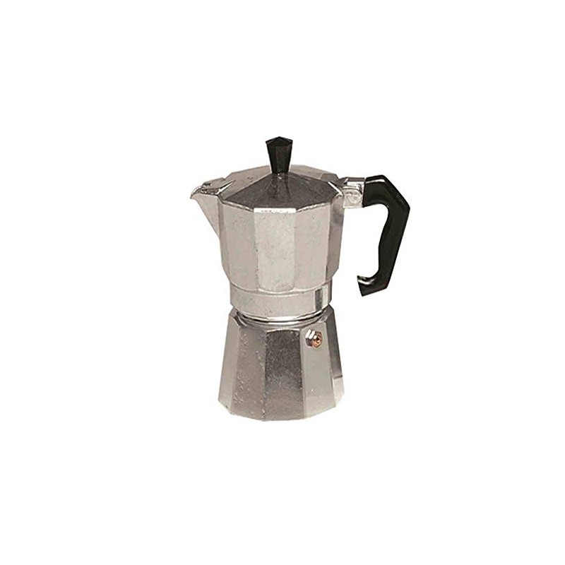 Krüger 486778 Alu-Espressokocher 3 Tassen, Aluminium, Silber, 30 cm, 3-Einheiten