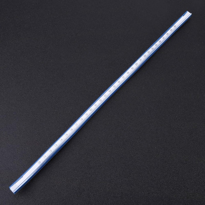 Regla Flexible Curvas Dibujo 30 cm Vinilo Plástico Azul Artesanía