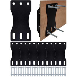 6 Pcs E-Track Rail Mounting Back Plate E Track Plate Installation Kit Heavy Duty X-Track & E-Track Backing Plate with Bolts, Nuts, and Washers for Enclosed/E-Track Tie-Down System