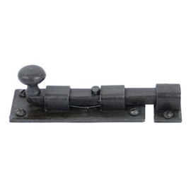 From the Anvil 4-inch Handmade Straight Knob Door Bolt - Beeswax, 33262