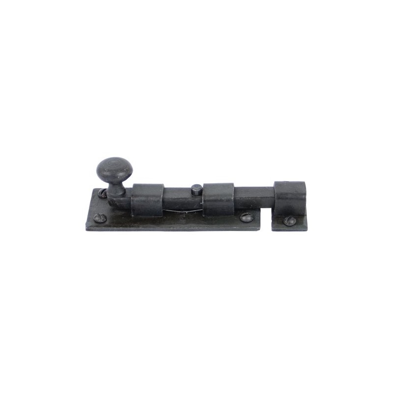 From the Anvil 4-inch Handmade Straight Knob Door Bolt -