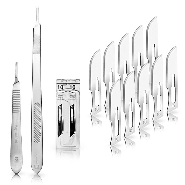May Scalpel Blades Set - 10 Sterile Disposable Blades (Figure