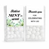 Retirement Favor Stickers for Mint Boxes: 80 Fold-Over Paper Stickers