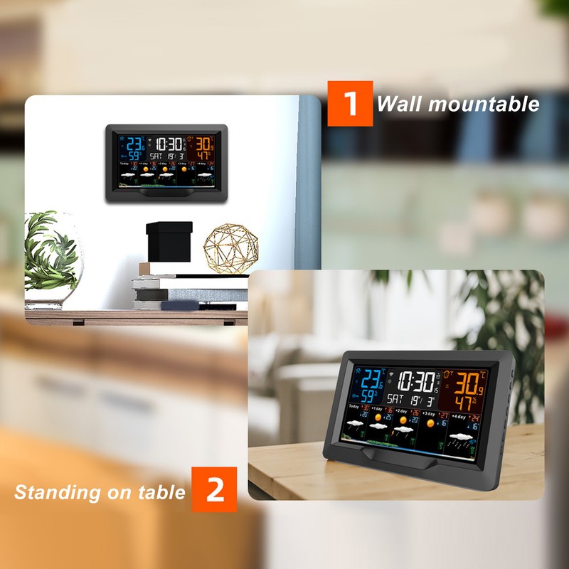 Smart Weather Clock WiFi Wireless Digital Weather Clock for Temperature