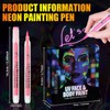 12 PCS Glow Face Body Paint, UV Neon Face Painting