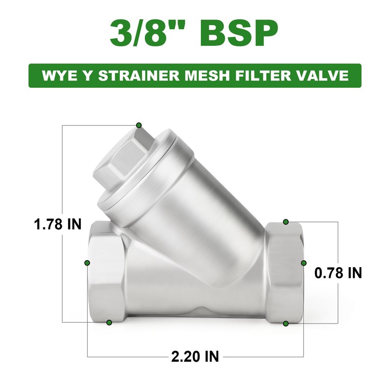 TAISHER 1 Piece 304 Stainless Steel 3/8 Inch BSP Female