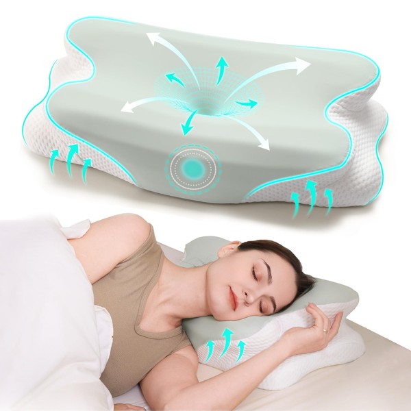RASUSS Cervical Neck Pillow for Neck & Shoulder Pain Relief