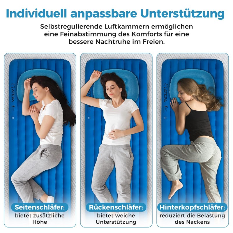 ATEPA Inflatable Camping Travel Cushion AA2530_Blue-EUKT