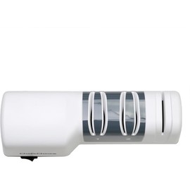 Chef'sChoice Hybrid Knife Sharpeners for 20-Degree Straight and Serrated Knives Combines Electric and Manual Sharpening With 100-Percent Diamond Abrasives And Precision Angle Guides, 3-Stage, White