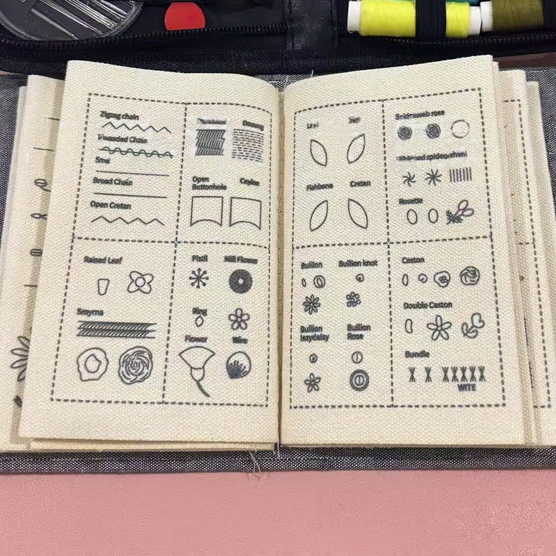 DIY Embroidery Sewing Stitch Book,Loose Leaf Needlework B-OOK,Creative Embroidery Starter