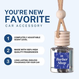 CANDECraftCo Car Air Hanging Fragrance Oil, Car Auto Freshener for Essential Oils, Scents Fragrance Aromatherapy Automobile Diffuser, Long Lasting (Eucalyptus & Mint)