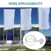 6 Pack 1-Inch EZ-Mount Flag Rings, Adjustable Plastic Flag Pole