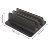 Vertical Laptop Stand Aluminum Alloy Double Dock Black Multifunctional Cooling