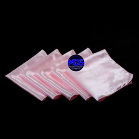 MDS Pack of 100 Wedding Satin 12"X 12" Square Dinner Napkin or Handkerchief for Wedding Banquet Decoration - Blush Pink