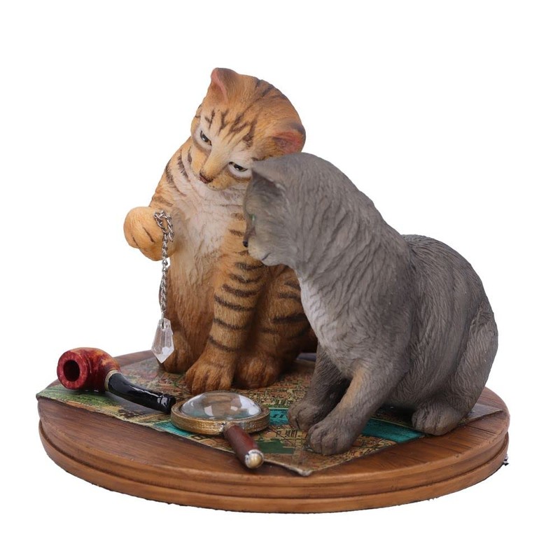 Nemesis Now Lisa Parker Purrlock Holmes, Brown, 10.5 cm