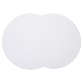 COHEALI Blank Cards, Black Card Paper, Round Paper Plate, Stretched Circle, Paper, DIY Painting Paper, Cards for Painting, 50 Pieces, 25cm x 25cm x 0.1cm, White Cardboard, White Card