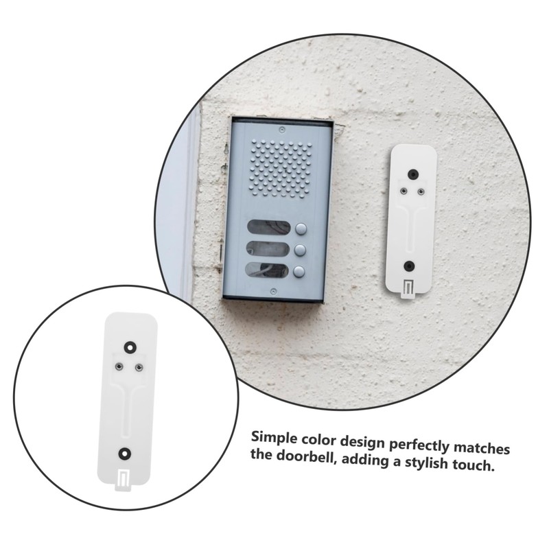ORFOFE Universal Fit Video Doorbell Holder Wall Mount White Simple