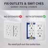 XGGYA 1/4” Double Gang Receptacle Outlet Box Extender,Blue Electrical Outlet