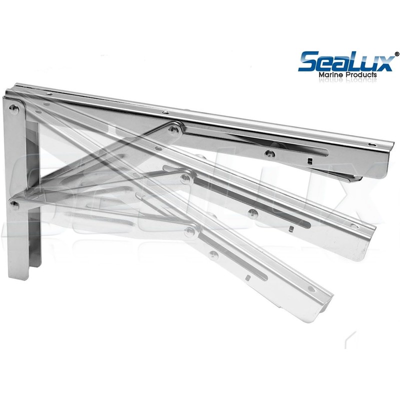SeaLux Heavy Duty 12" Stainless Steel 90 Degree Folding Brackets