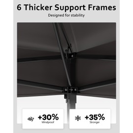 Garveelife Garveelife 11x11 Pop Up Gazebo Tent with Mosquito Netting, Outdoor Canopy Shelter Easy Setup, Water & UV Resistant - Khaki