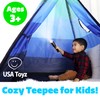 USA Toyz Happy Hut Teepee Tent for Kids - Indoor