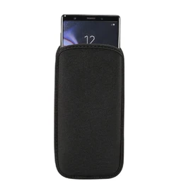 DFV mobile - Soft Pouch Case Neoprene Waterproof and Shockproof Sock Cover, Slim Carry Bag for BLU Bold N3 (2023) - Black